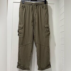 Happily Grey Olive Cargo Pants